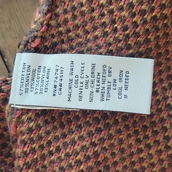 Bob Timberlake L patchwork look cardigan sweater - Picture 4 of 4